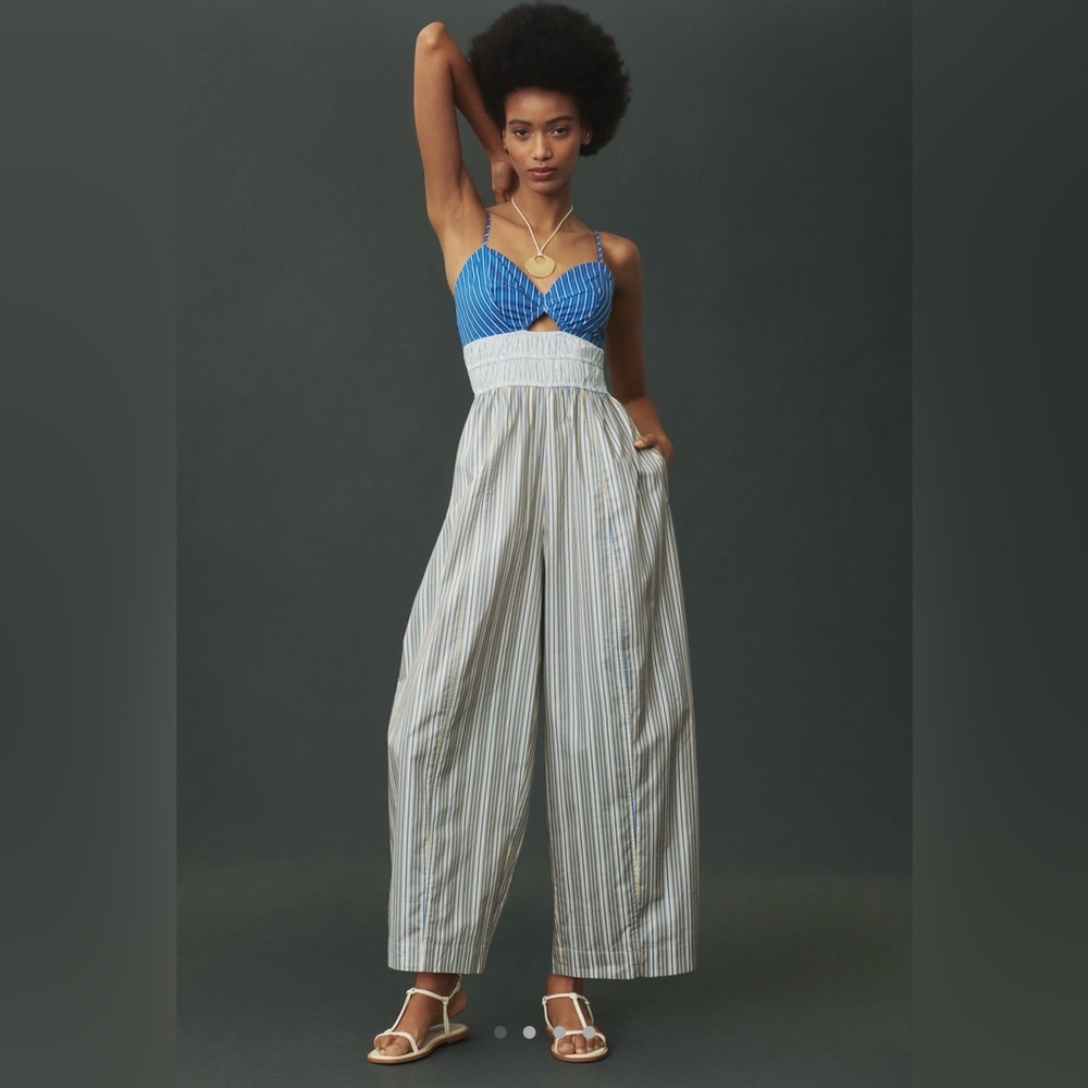 Plenty by Tracy Reese Poplin Striped Jumpsuit